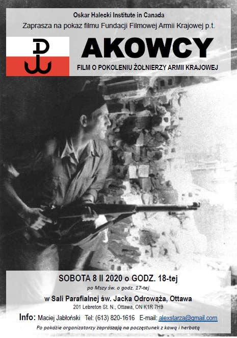 Zaproszenie na pokaz filmu “Akowcy”