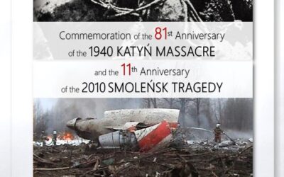 New Invitation to the Commemoration of Katyń 1940 and Smoleńsk 2010 Victims – on April 10 – Lecture and on April 11 – Holy Mass