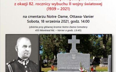 Złożenie hołdu polskim generałom na cmentarzu Notre-Dame w Ottawa-Vanier – 18 IX 2021, 14:00