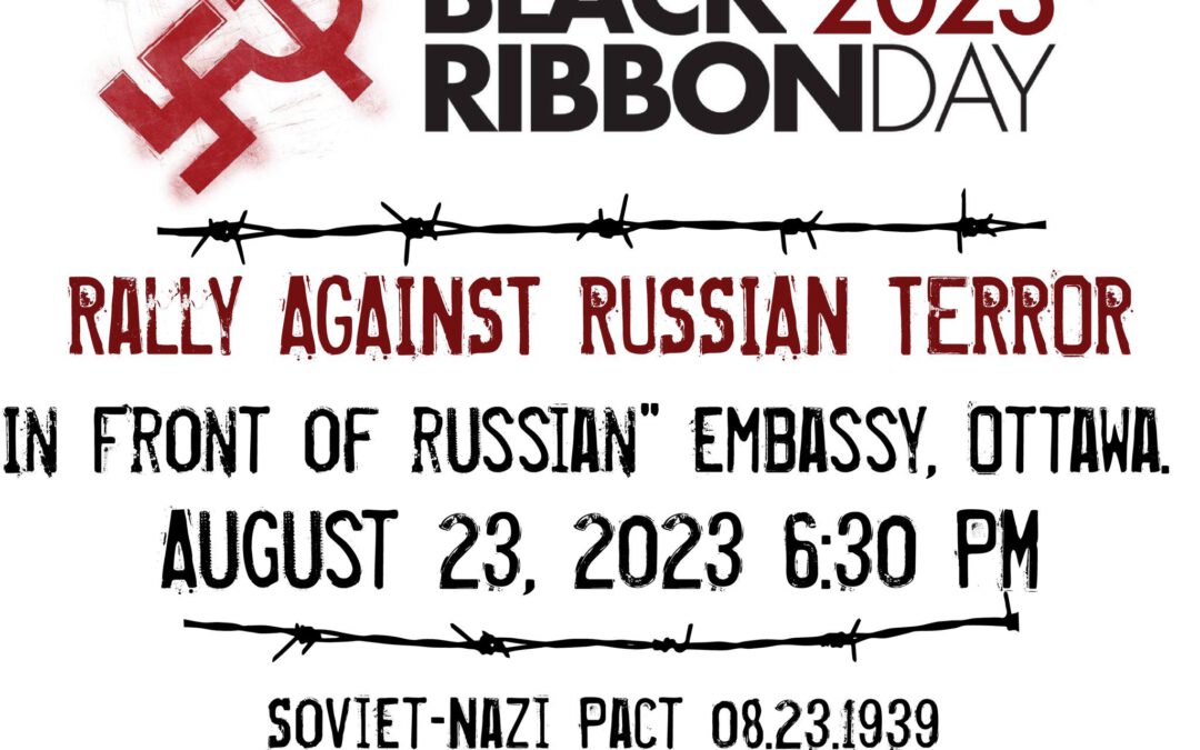 Zawiadomienie o proteście pod Ambasadą Federacji Rosjskiej – 23.08.2023 o godz. 18:30 w rocznicę podpisania Paktu Ribbentrop-Mołotow