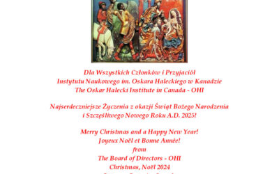 Życzenia z okazji Świąt Bożego Narodzenia i Pomyślnego Nowego Roku A.D. 2025 – Merry Christmas and Happy New Year 2025