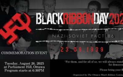 Black Ribbon Day 2025 Commemoration at Parliament Hill, Ottawa, Tuesday, August 26, 2025, 6:30 PM