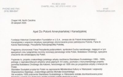 Apel do Polonii Amerykańskiej i Kanadyjskiej dla specjalnego uhonorowania Pana Prezydenta dr Karola Nawrockiego