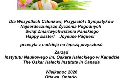 Życzenia z okazji Świąt Wielkiej Nocy A.D. 2026